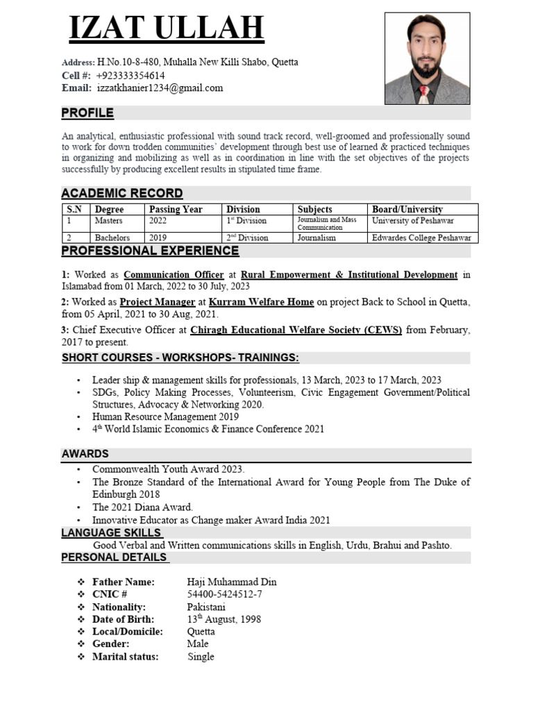 Izat Ullah | PDF | Career & Growth | Social Science