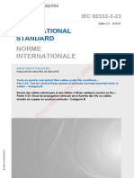 IEC 60332-3-23-2018. Propagation de Flamme - Catégorie.B. 40minutes. Nappe Vert