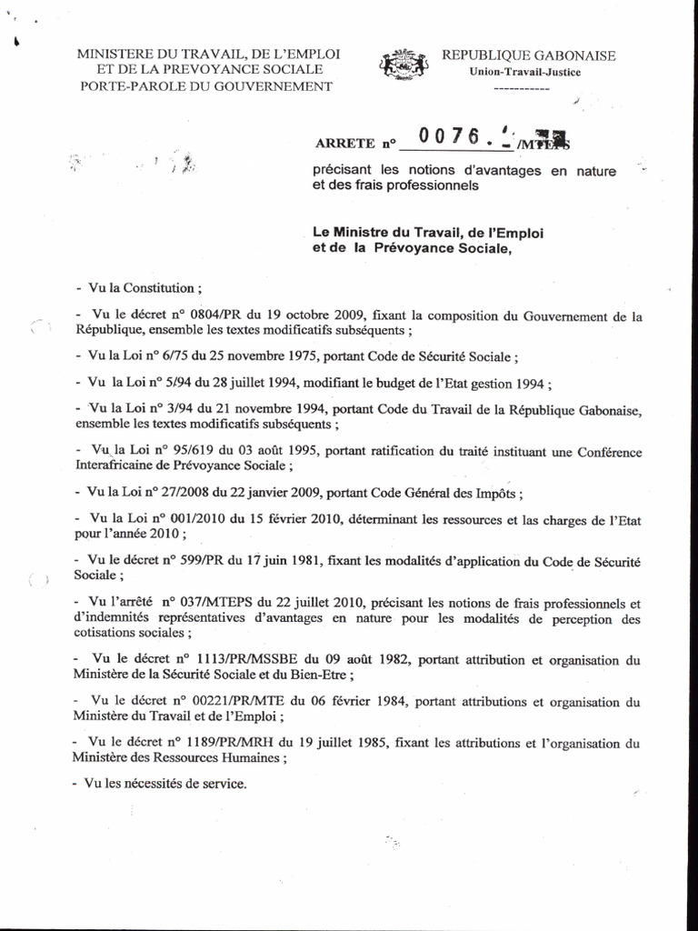 Arrete 0076 | PDF