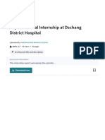 Report Clinical Internship at Dschang District Hospital - PDF - Dentistry
