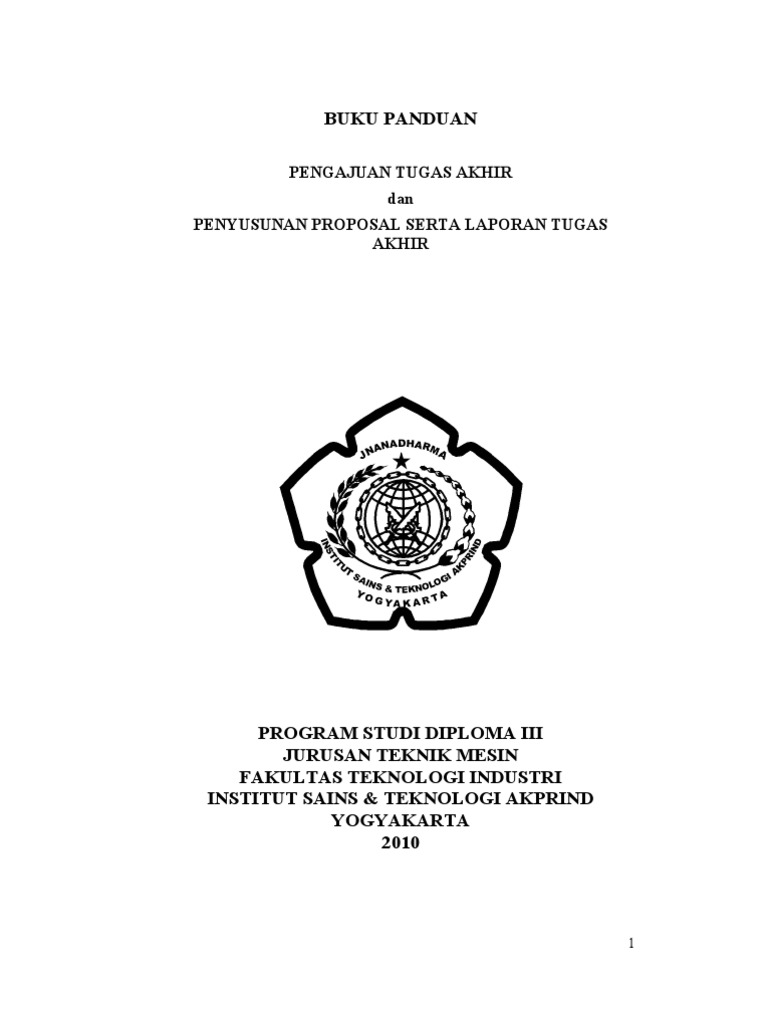 Buku Panduan Tugas Akhir Mesin D3 Akprind