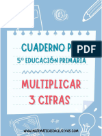 Cuaderno Multiplicar Por 3 Cifras - 5 Curso Educacion Primaria