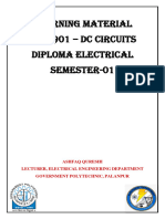 0.Dc Circuits Learning Material