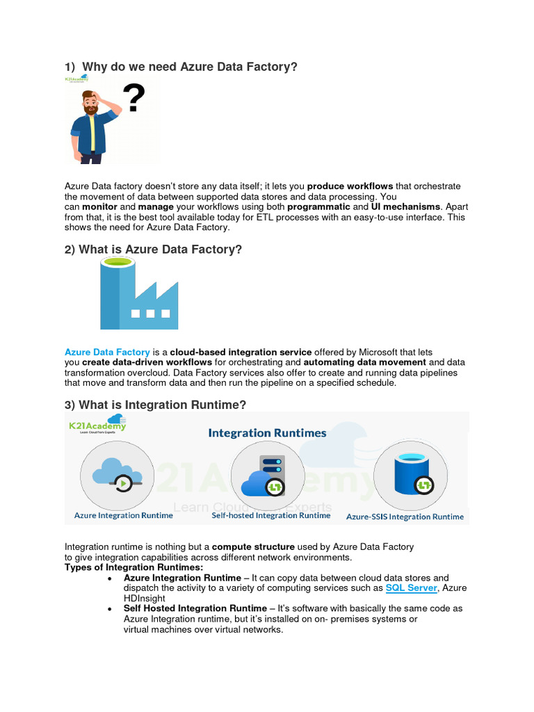 Azure Data Factory Interview Questions and Answer | PDF