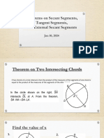 JAN 10 GRADE 10 Theorems On Secant Segments Tangent Segments