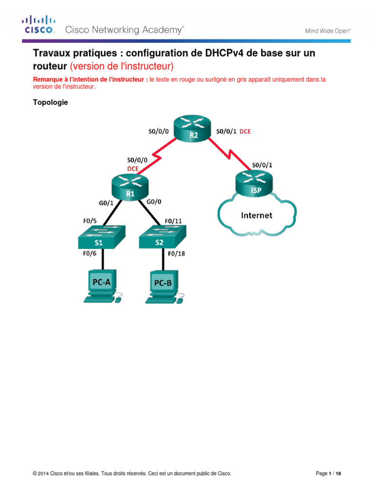 Configuration DHCPv4 sur routeur Cisco | PDF | Adresse IP | Standards ...
