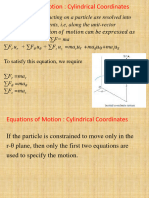 Lecture # 12 - 13, Equations of Motion (Cylindrical Coordinates)