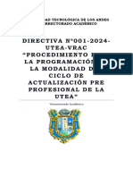 Procedimiento para La Programación de La Modalidad Del Ciclo de Actualización Pre Utea