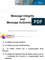Message Integrity and AuthenticationHMAc and CMAC - Frouzan
