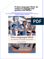 Full Download Ebook PDF How Languages Work An Introduction To Language and Linguistics 2nd Edition PDF