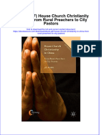 Full Download Ebook PDF House Church Christianity in China From Rural Preachers To City Pastors PDF