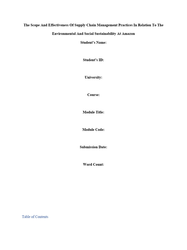 The Scope and Effectiveness of Supply Chain Management Practices in ...
