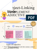 Subject Linking Verb Complement Adjective