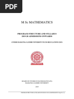 Syllabus M SC Mathematics - Compressed