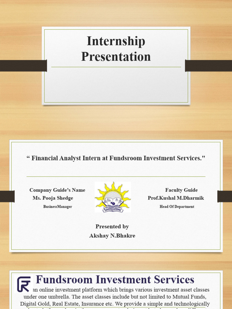 Financial Analyst Internship Overview | PDF