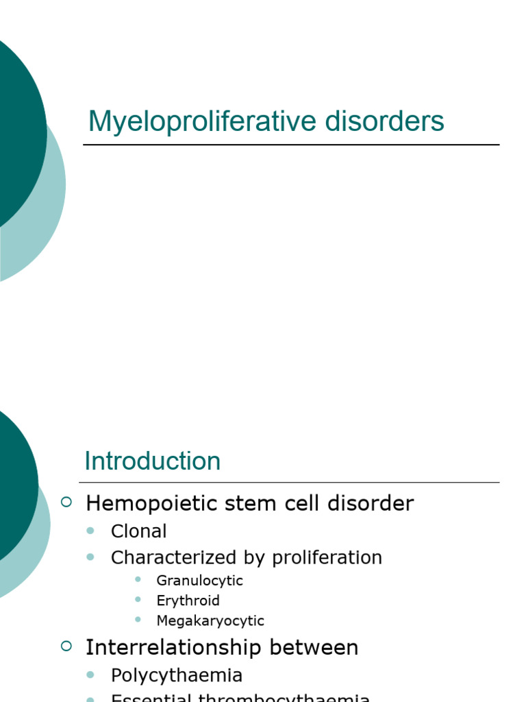 Myeloproliferative Disorders | PDF