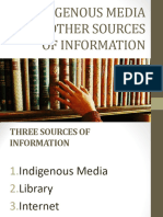 MIL - Indigenous Media and Other Sources of Information