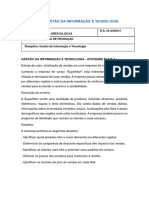 MAPA - Gestão Da Informação e Tecnologia ENGENHARIA DE PRODUÇÃO