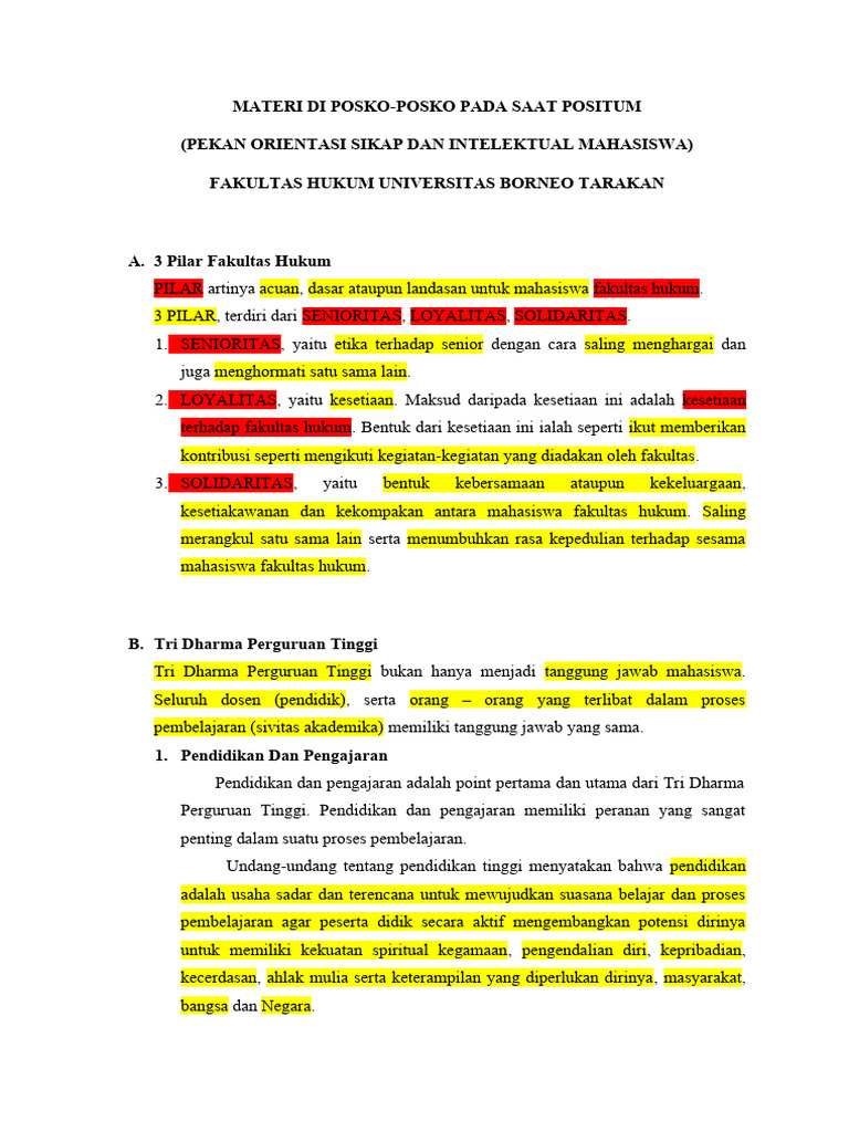 Materi Di Posko-Posko Pada Saat Positum | PDF | Ilmu Sosial
