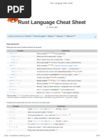 Rust Cheat Sheet