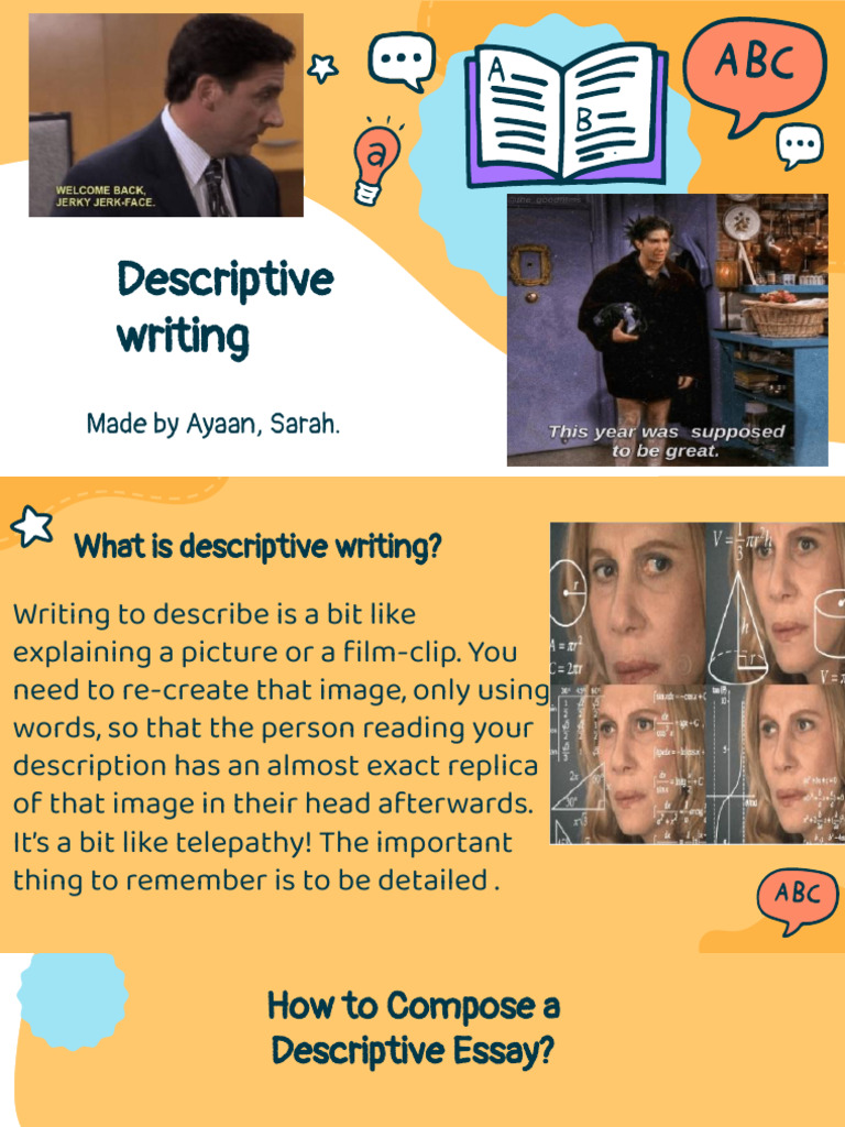 Descriptive writing download free pdf taste part of speech