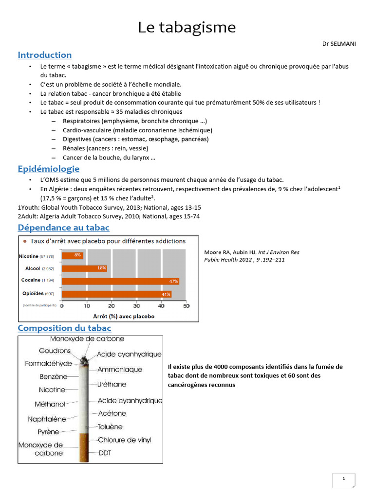Le Tabagisme | PDF | Sevrage tabagique | Cigarette électronique
