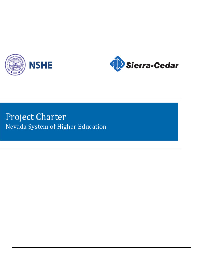 NSHE INtegrate2 Project Charter | PDF | Business