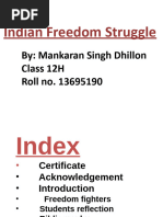 English Project For Class 12 H On Freedom-Fighter Relatable To Chapter Indigo