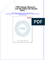 Full Download Ebook PDF Human Resource Management 5th Edition by Sandra Steen PDF