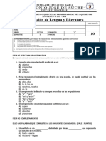 Evaluacion Del I Parcial II Quimestre Lengua y Literatura