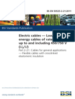 BS EN 50525-2-21 Tous Les Types de Cables Caoutchouc