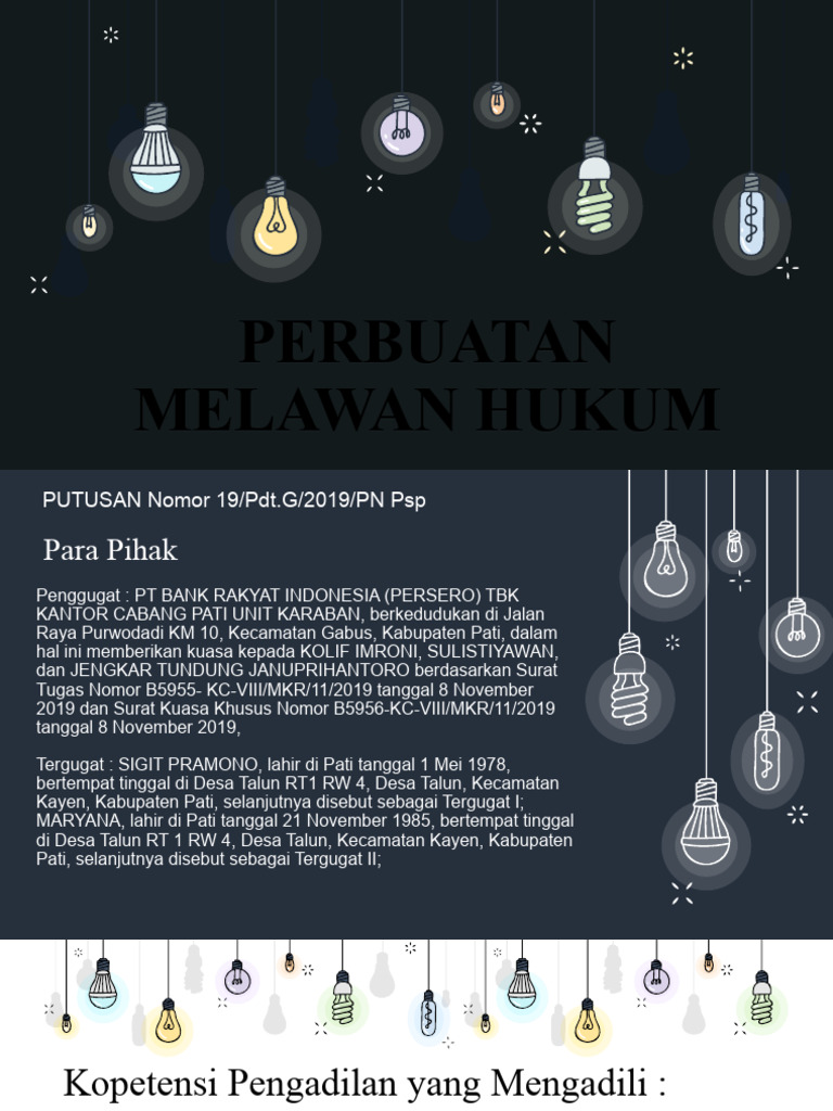 Perbuatan Melawan Hukum | PDF