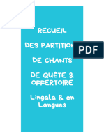 Recueil - Partitions - Chants D'offrande (Lingala & en Langues)