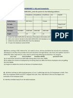 Worksheet SQL and Connectivity