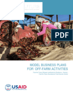 Model Business Plans For Micro Off-Farm Activities