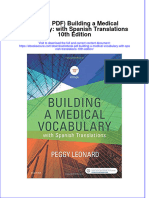 Full Download Ebook PDF Building A Medical Vocabulary With Spanish Translations 10th Edition PDF