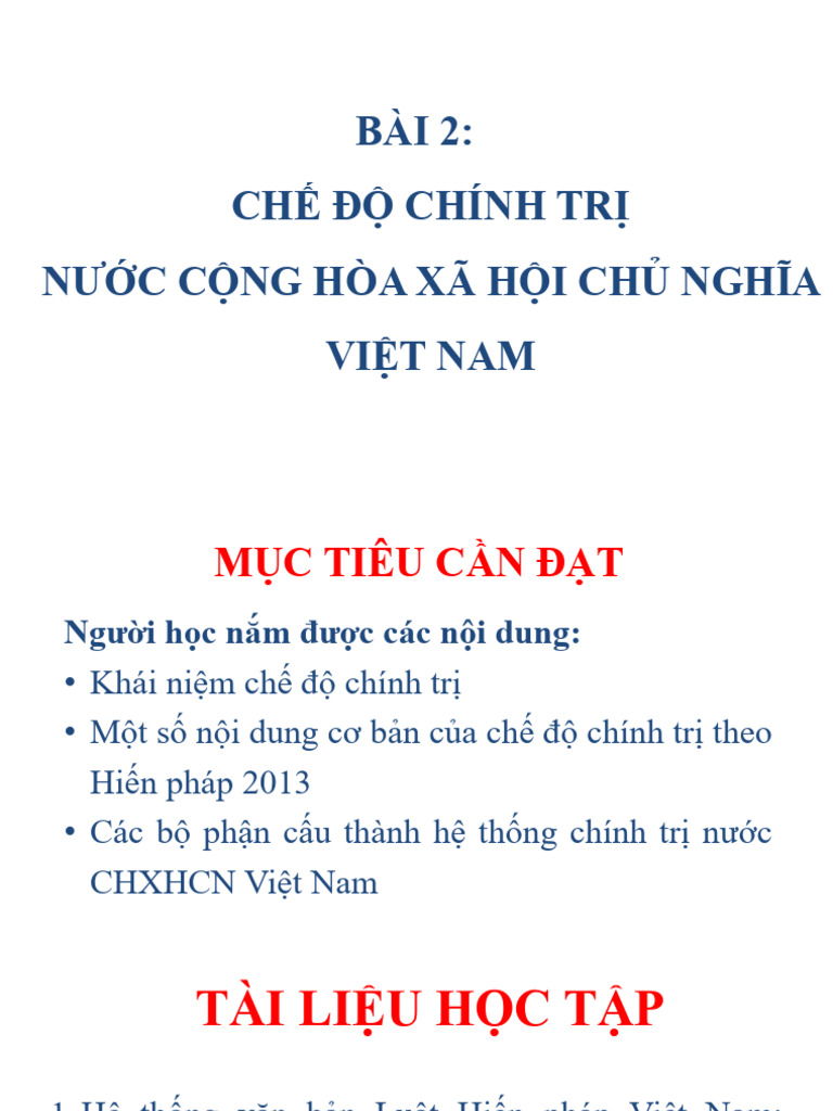Bai 2 Che Do Chinh Tri | PDF