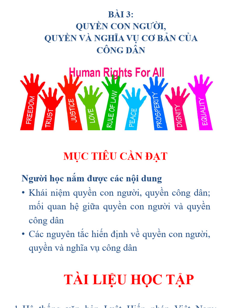 Bai 3 Quyen Con Nguoi Quyen CD | PDF