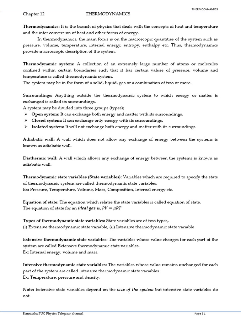 Thermodynamics | PDF