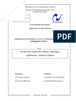 Gestion Des Risques Des Chaînes Logistiques