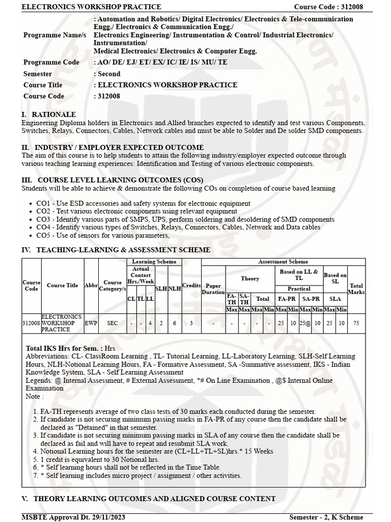 312008-Electronics Workshop Practice | PDF | Printed Circuit Board ...