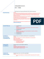 Modelo CV Síndico Profissional