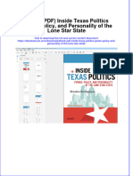 Full Download Ebook PDF Inside Texas Politics Power Policy and Personality of The Lone Star State PDF