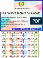 La Palabra Secreta de Silabas