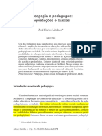 LIBÂNEO - Pedagogia e pedagogos inquietações e buscas