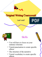 Original Writing Coursework
