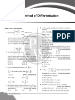 Method of Differentiation - PYQ Practice Sheet