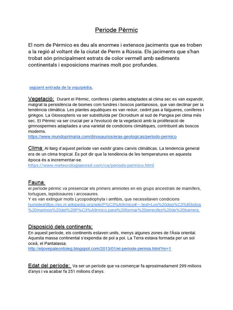 Periode Pèrmic | PDF