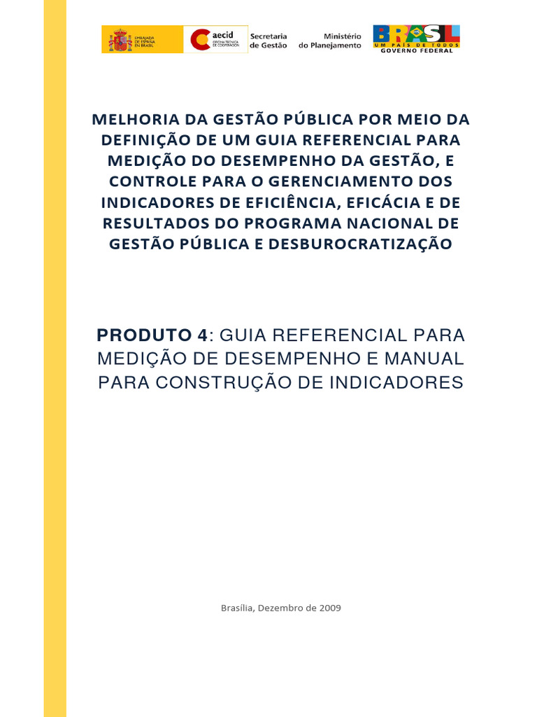 Guia de Medição de Desempenho Público | PDF | Qualidade (negócios ...