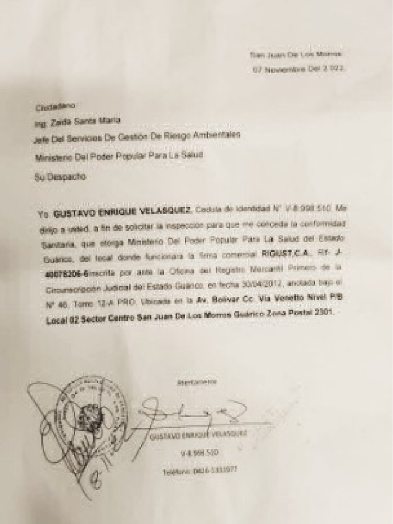 Permiso sanitario pdf